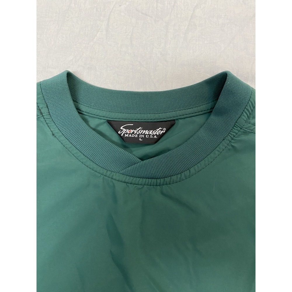 Vintage Sportsmaster USA Pullover Windbreaker Crewneck Green Mens L - Picture 3 of 6